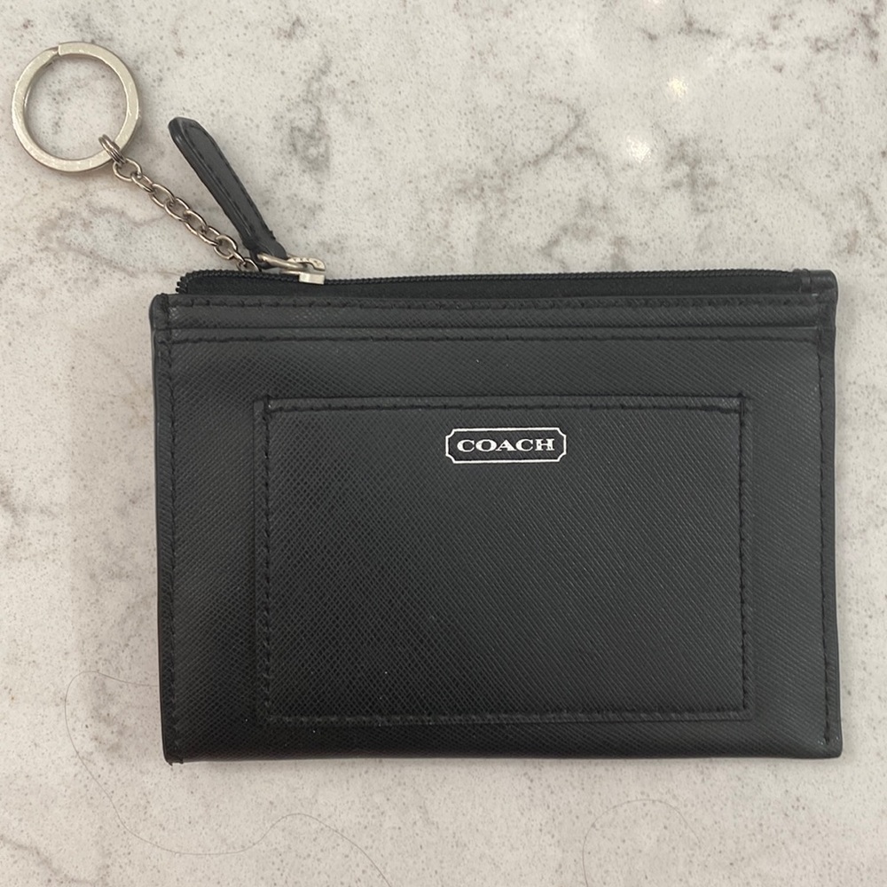 Coach change wallet black